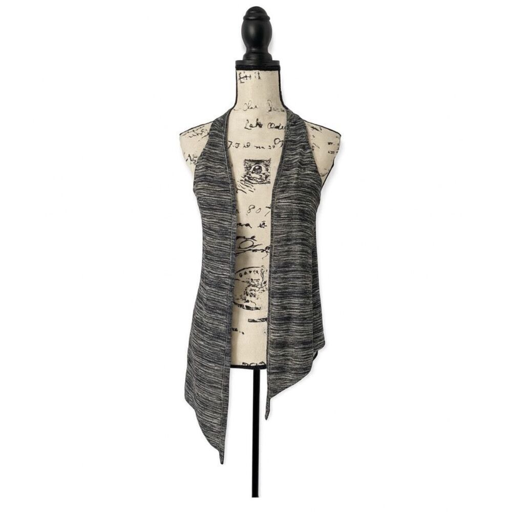 Ultra Flirt Women’s Vintage Y2K Gray Open Front Sleeveless Vest Size S Lightweig